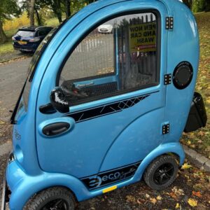 EASYLIFE ECO CABIN SCOOTER - LIGHT BLUE & BLACK - SIGNATURE EDITION